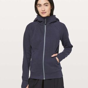Lululemon Hoodie Womens 4 Scuba Light Cotton Fleece Full Zip Jacket Athleisure